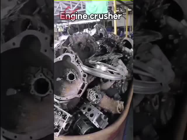 PSJ-1250 Waste Scrap Engine shell Crusher compactor  diesel engine power supply