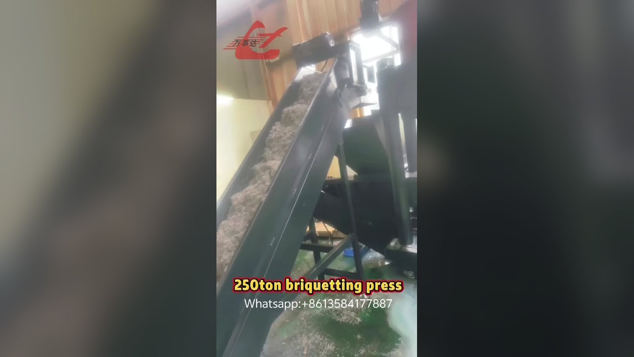 250ton scrap briquetting press machine working in our clients yard